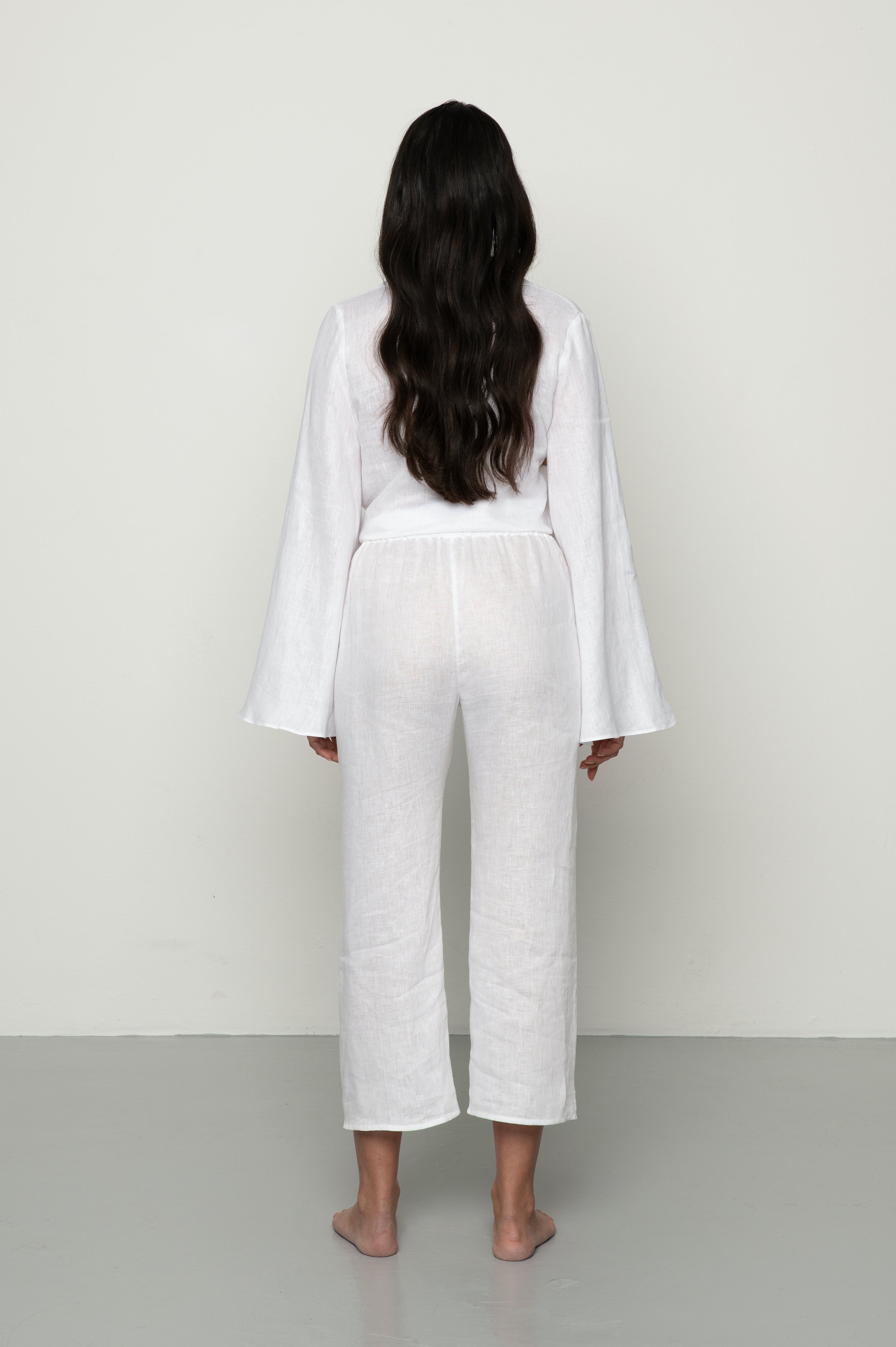 Mandibreeze Resort wear Linen set white linen shirt linen pants vitt linneset linnebyxor linne skjorta