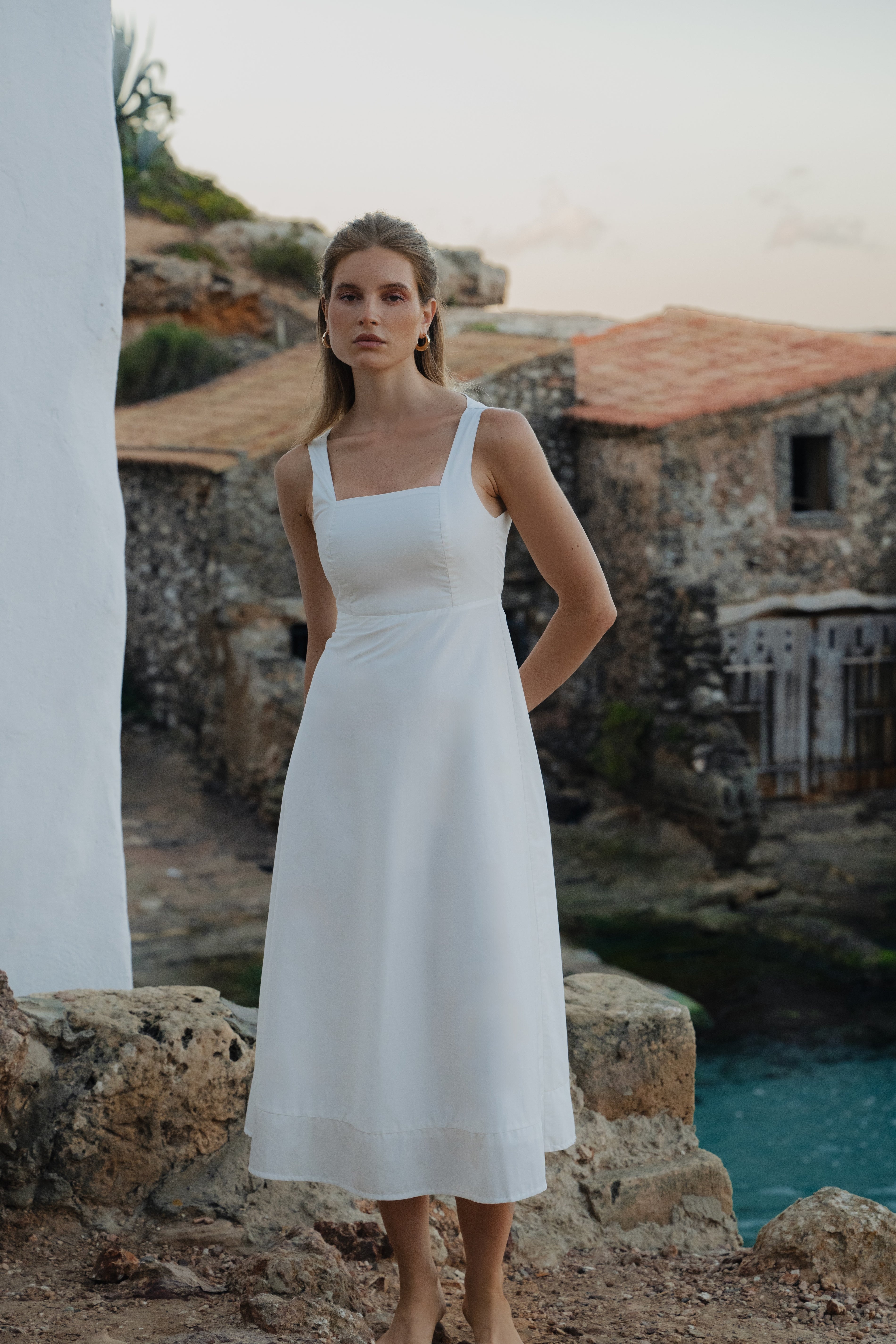 Gaia dress white