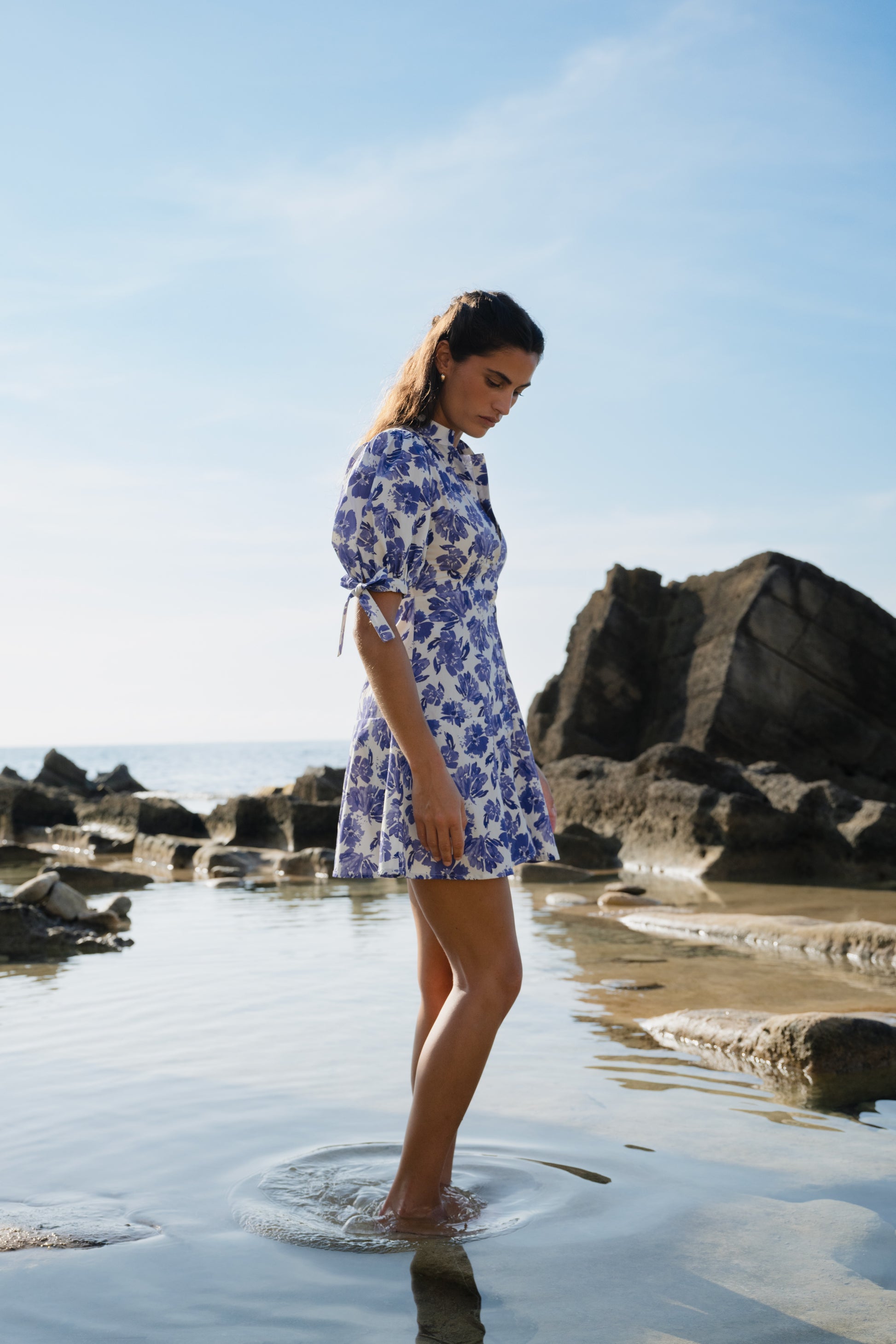 Harmonia dress blue print