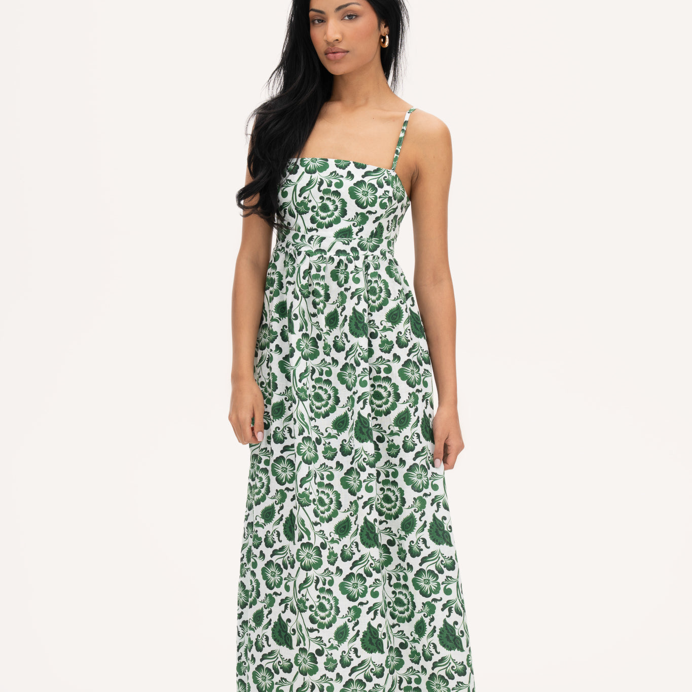 Antoniette dress green print