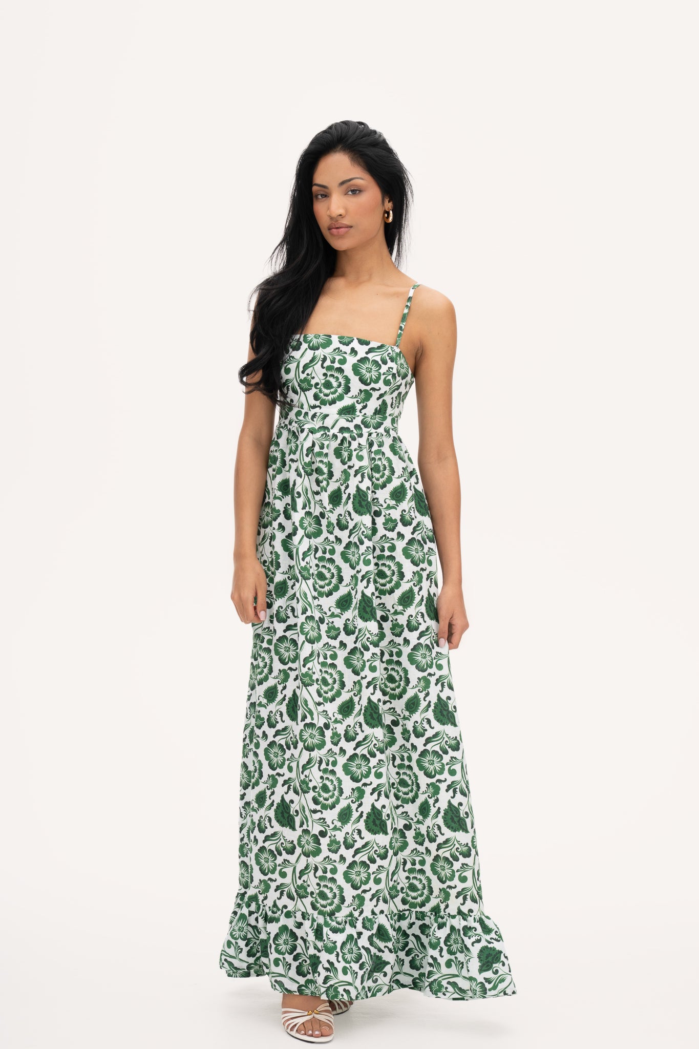 Antoniette dress green print