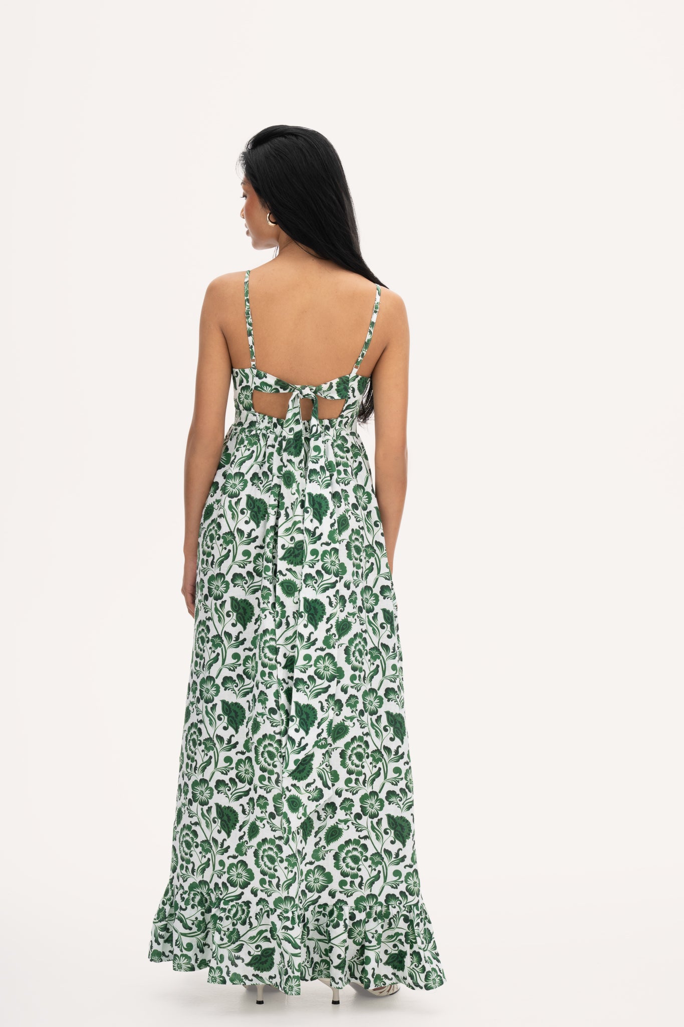 Antoniette dress green print