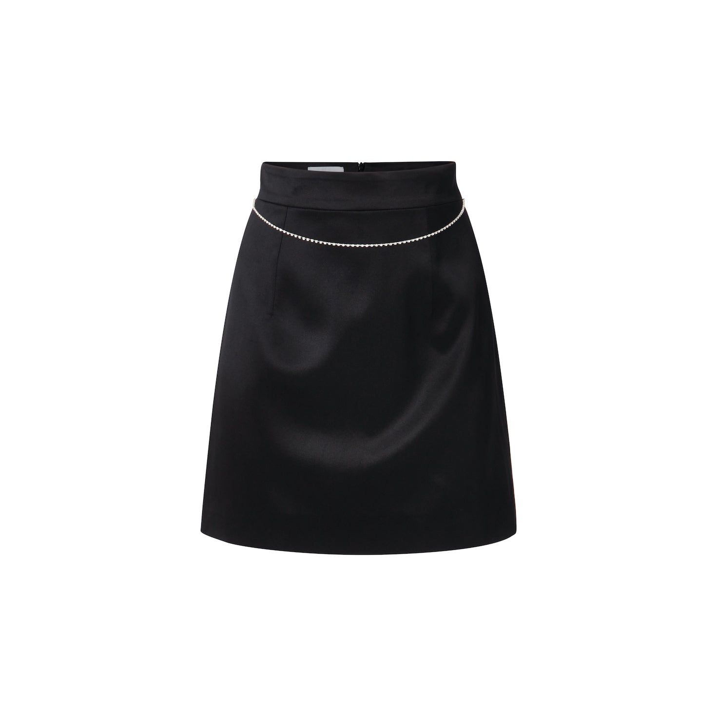 Mandibreeze resort wear festive black 100% silk skirt a-line skirt party rhinestone details partyset festkjol svart silkes kjol